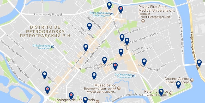 Petrogradskiy - Haz clic para ver todos los hoteles en un mapa