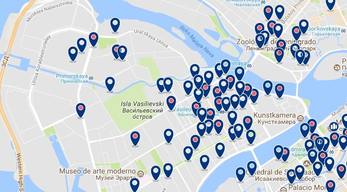 Vasileostrovskiy - Haz clic para ver todos los hoteles en un mapa