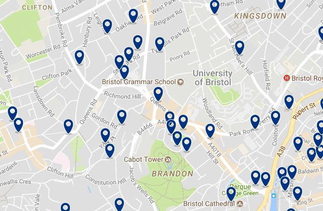 Bristol - Clifton - Haz clic para ver todos los hoteles en un mapa