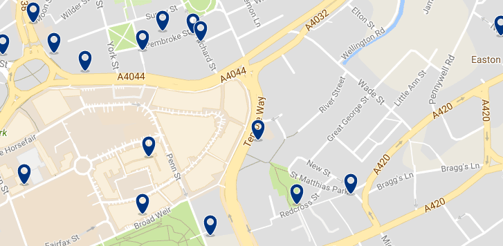 Bristol - Old Market - Haz clic para ver todos los hoteles en un mapa