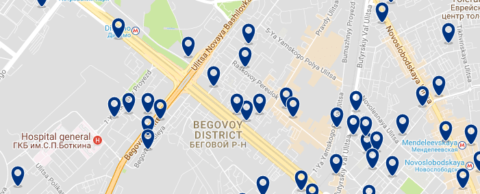 Moscú - Begovoy - Haz clic para ver todos los hoteles en un mapa