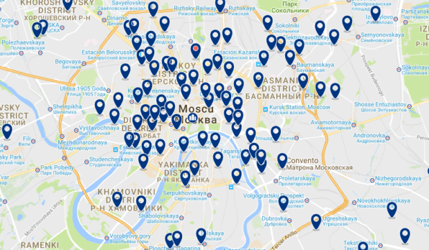 Moscú - Basmanny - Haz clic para ver todos los hoteles en un mapa