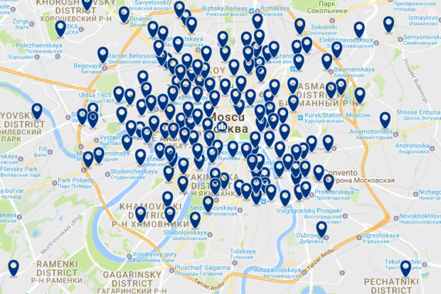Moscú - Tsentralny - Haz clic para ver todos los hoteles en un mapa