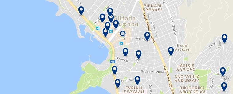 Atenas - Glyfada - Haz clic para ver todos los hoteles en un mapa
