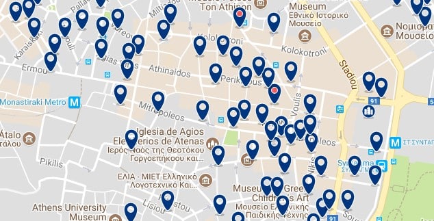 Atenas - Syntagma - Haz clic para ver todos los hoteles en un mapa