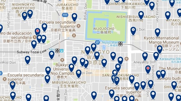 Kyoto - Nakagyo-ku - Click to see all hotels on a map