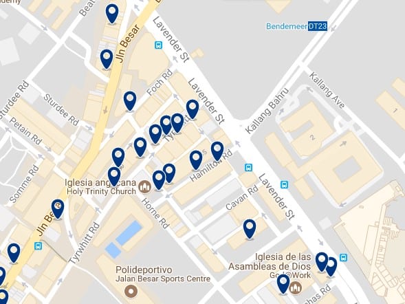 Singapur - Lavender - Haz clic para ver todos los hoteles en un mapa