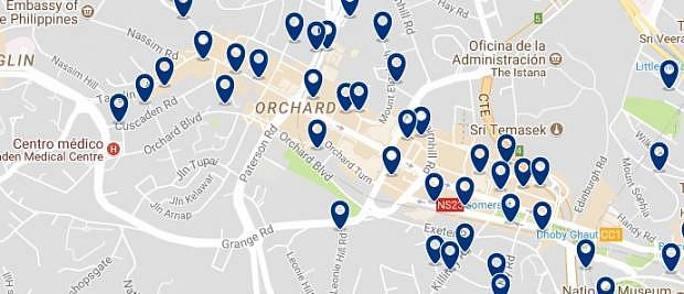 Singapur - Orchard Road - Haz clic para ver todos los hoteles en un mapa