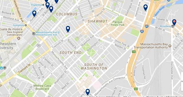 Boston - South End - Haz clic para ver todos los hoteles en un mapa