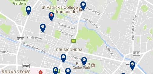 Dublin - Drumcondra - Haz clic para ver todos los hoteles en un mapa