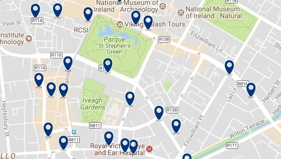 Dublin - St Stephen's Green - Haz clic para ver todos los hoteles en un mapa