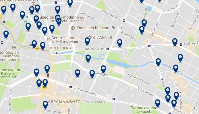 Berlin - Kreuzberg - Haz clic para ver todos los hoteles en un mapa
