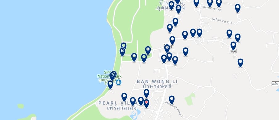 Phuket - Nai Yang Beach - Click to see all hotels on a map