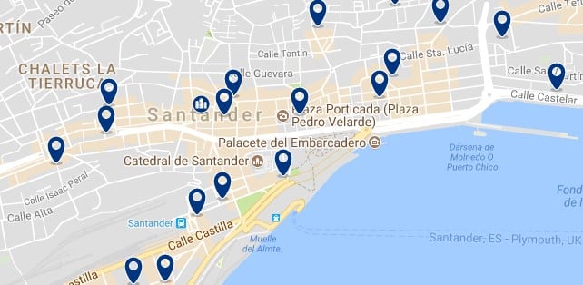 Santander - Centro - Haz clic para ver todos los hoteles en un mapa