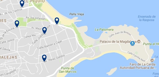 Santander - La Magdalena - Haz clic para ver todos los hoteles en un mapa