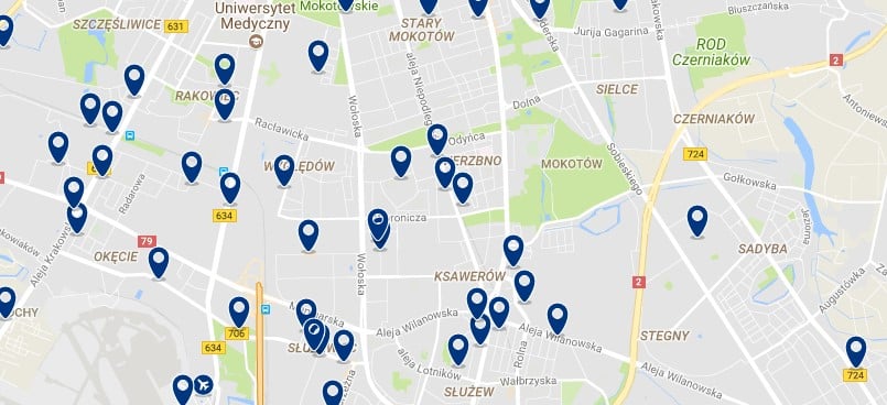 Varsovia - Mokotow - Haz clic para ver todos los hoteles en un mapa