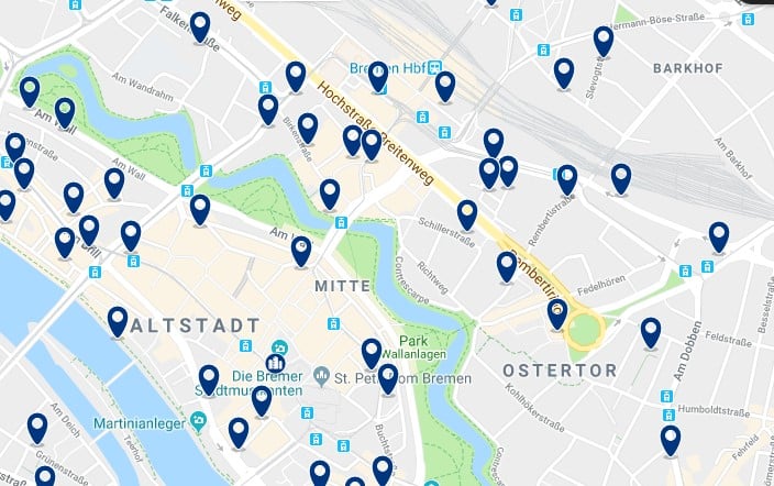 Bremen - Mitte - Haz clic para ver todos los hoteles en un mapa