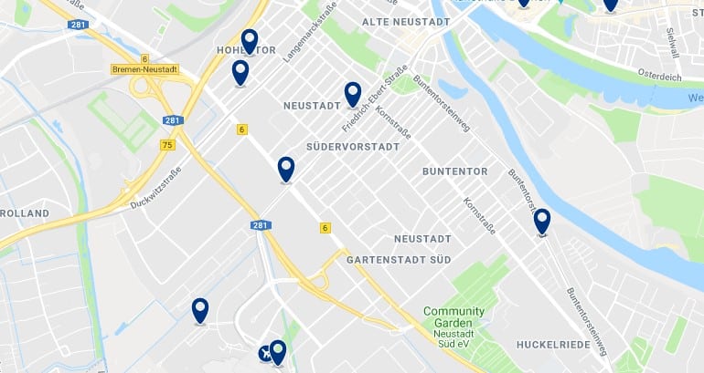 Bremen - Neustadt - Haz clic para ver todos los hoteles en un mapa