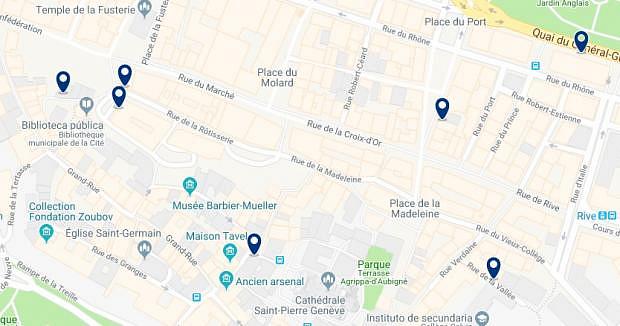 Geneva - Cité & Vieille Ville - Click to see all hotels on a map