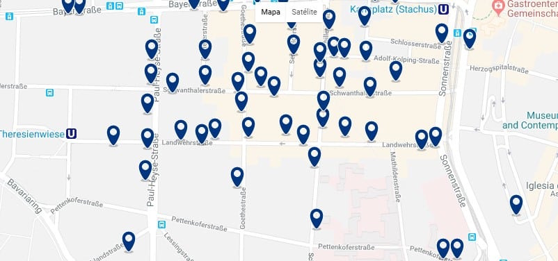 München Ludwigvorstadt – Isarvorstadt & Haz clic para ver todos los hoteles en un mapa