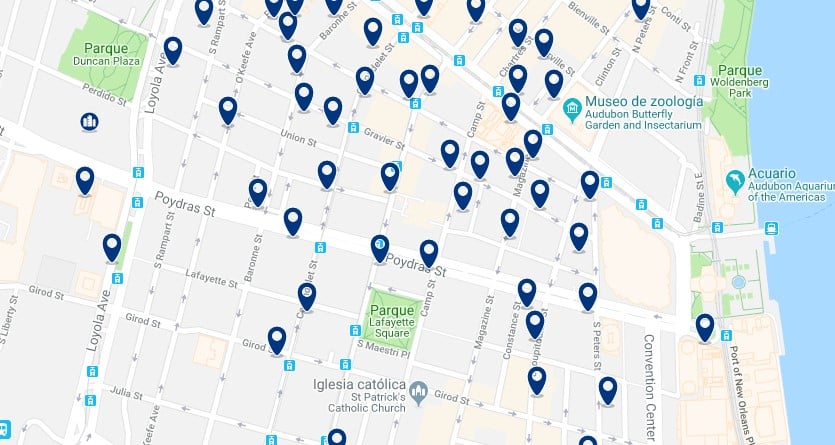 New Orleans - Central Business District - Haz clic para ver todos los hoteles en un mapa