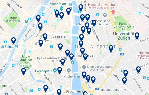 Zürich - Altstadt - Haz clic para ver todos los hoteles en un mapa