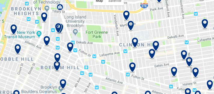 Brooklyn - Downtown - Haz clic para ver todos los hoteles en un mapa