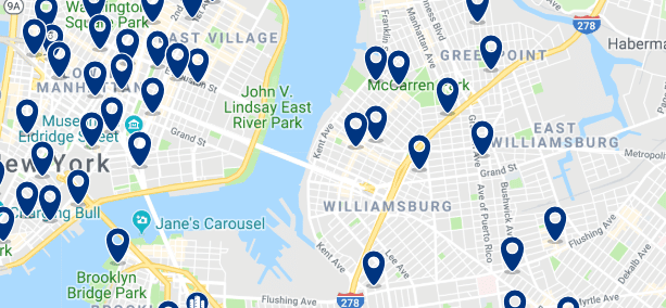 Brooklyn - Williamsburg - Haz clic para ver todos los hoteles en un mapa