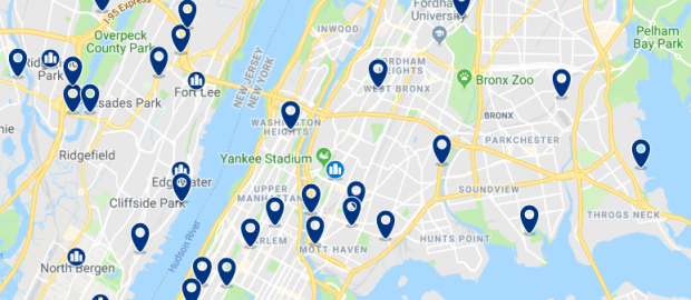 New York - Bronx - Click here to see all hotels on a map