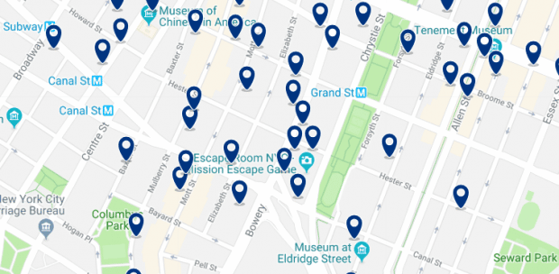 Nueva York - Chinatown - Haz clic para ver todos los hoteles en un mapa