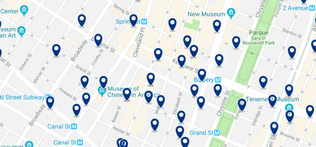 Nueva York - Little Italy - Haz clic para ver todos los hoteles en un mapa