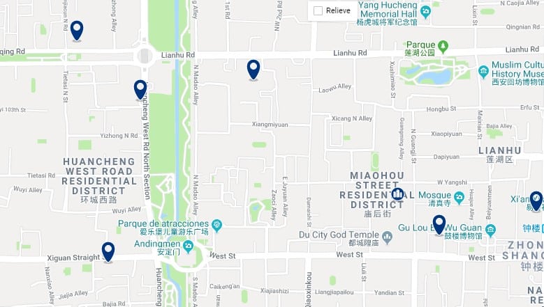 Xi'an - Lianhu - Haz clic para ver todos los hoteles en un mapa