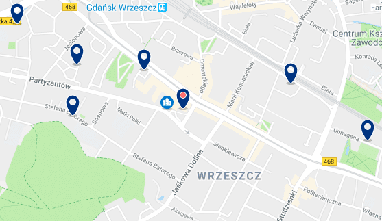 Gdansk – Wrzeszcz – Haz clic para ver todos los hoteles en un mapa