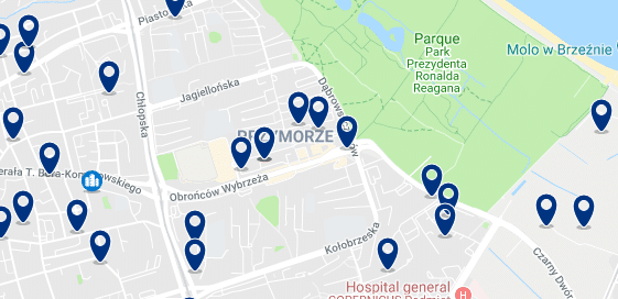 Gdansk – Przymorze – Haz clic para ver todos los hoteles en un mapa
