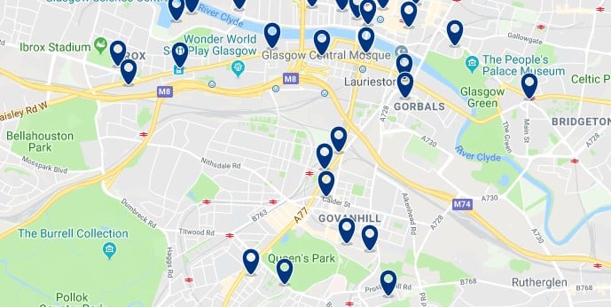 Glasgow - South Glasgow - Click to see all hotels on a map