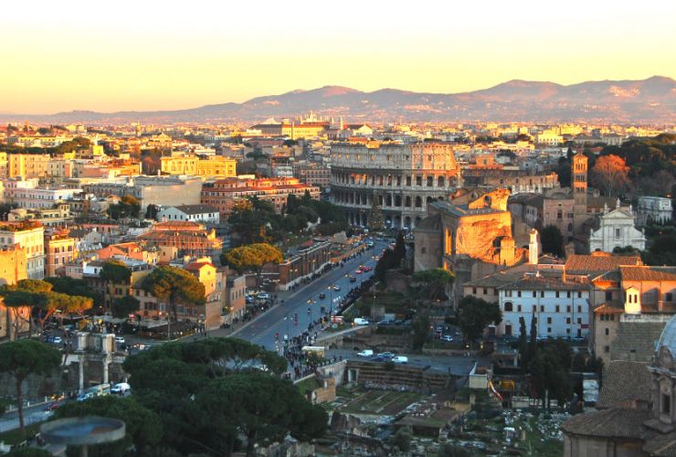 Qué ver en Roma en 2 días - Foros Imperiales y Coliseo desde el Altar de la Patria