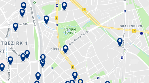 Düsseldorf – Dusseltal – Haz clic para ver todos los hoteles en un mapa