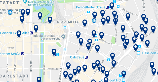 Düsseldorf – Stadtmitte – Haz clic para ver todos los hoteles en un mapa