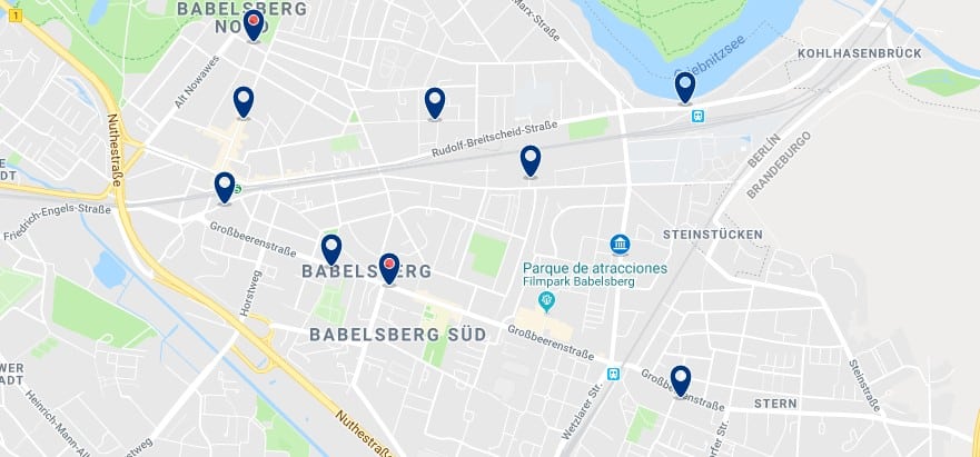 Potsdam - Babelsberg - Haz clic para ver todos los hoteles en un mapa