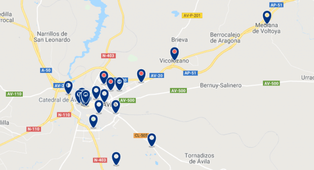 Ávila - Ciudad Amurallada - Haz clic para ver todos los hoteles en un mapa