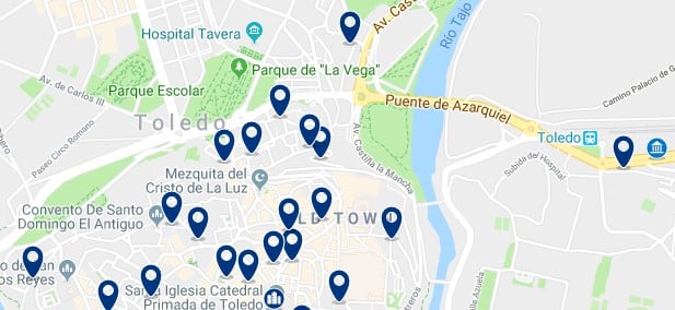 Toledo -Estación de Toledo - Haz clic para ver todos los hoteles en un mapa