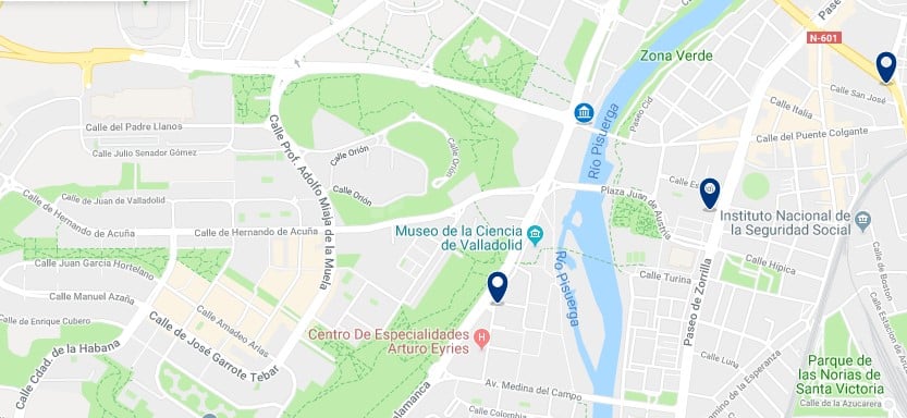 Valladolid - Cerca del Museo de la Ciencia - Haz clic para ver todos los hoteles en un mapa