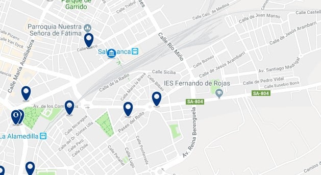Alojamiento cerca de la estación de Salamanca - Haz clic para ver todo el alojamiento disponible en esta zona