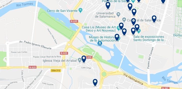 Alojamiento en el Arrabal de Salamanca - Haz clic para ver todo el alojamiento disponible en esta zona