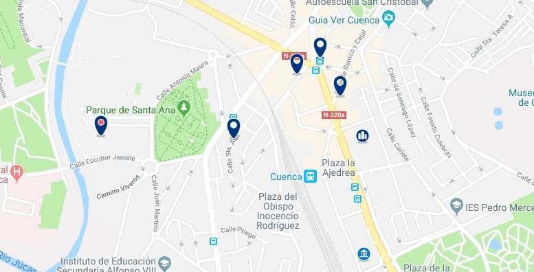 Cuenca - Estación de trenes - Haz clic para ver todos los hoteles en un mapa