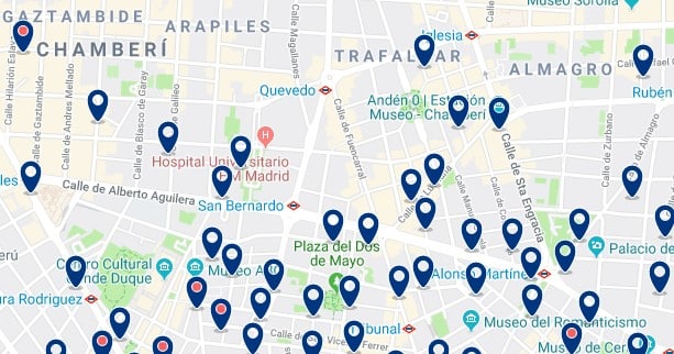 Madrid - Chamberí - Haz clic para ver todos los hoteles en un mapa