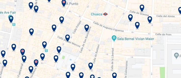 Madrid - Chueca - Haz clic para ver todos los hoteles en un mapa