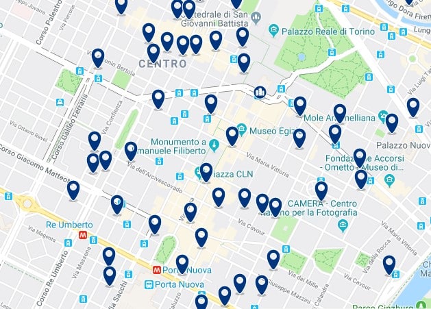 Torino - Centro Storico - Clica sobre el mapa para ver todo el alojamiento en esta zona