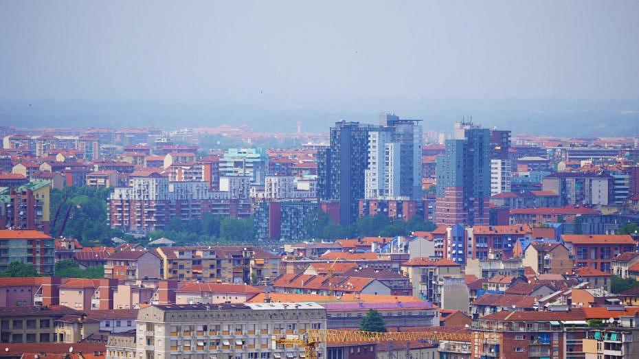 Zona moderna de Torino desde la Mole Antonelliana