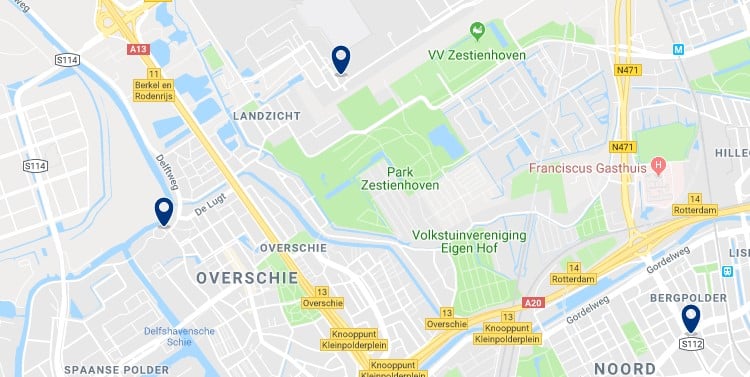 Rotterdam - Overschie & Aeropuerto de Rotterdam - Haz clic para ver todos los hoteles en un mapa